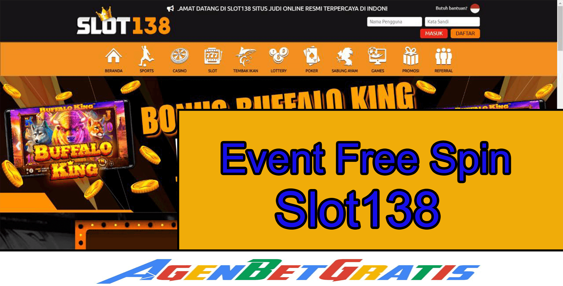 SLOT138 - Event Free Spin