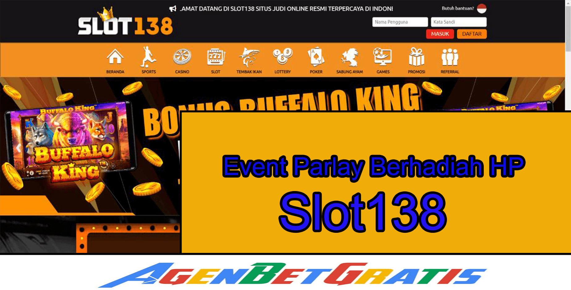 SLOT138 - Event Parlay Berhadiah HP