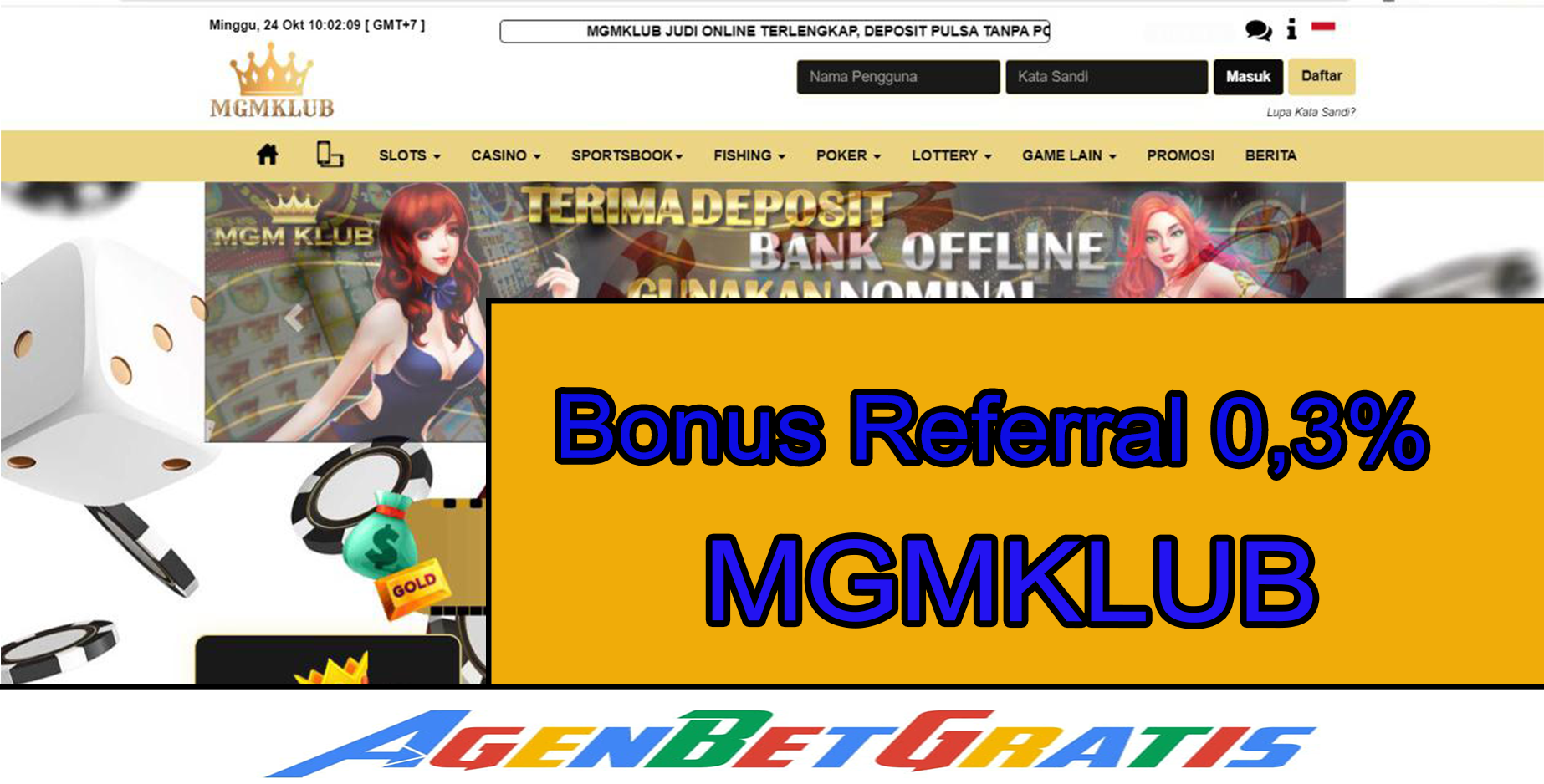 MGMKLUB - Bonus Refferal 0,3%