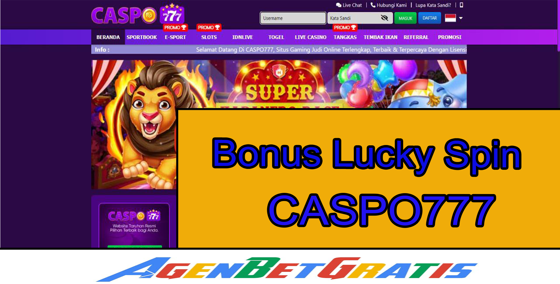 CASPO777- Bonus Lucky Spin