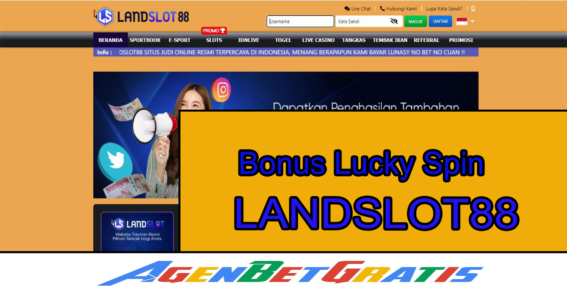 LANDSLOT88 - Bonus Lucky Spin