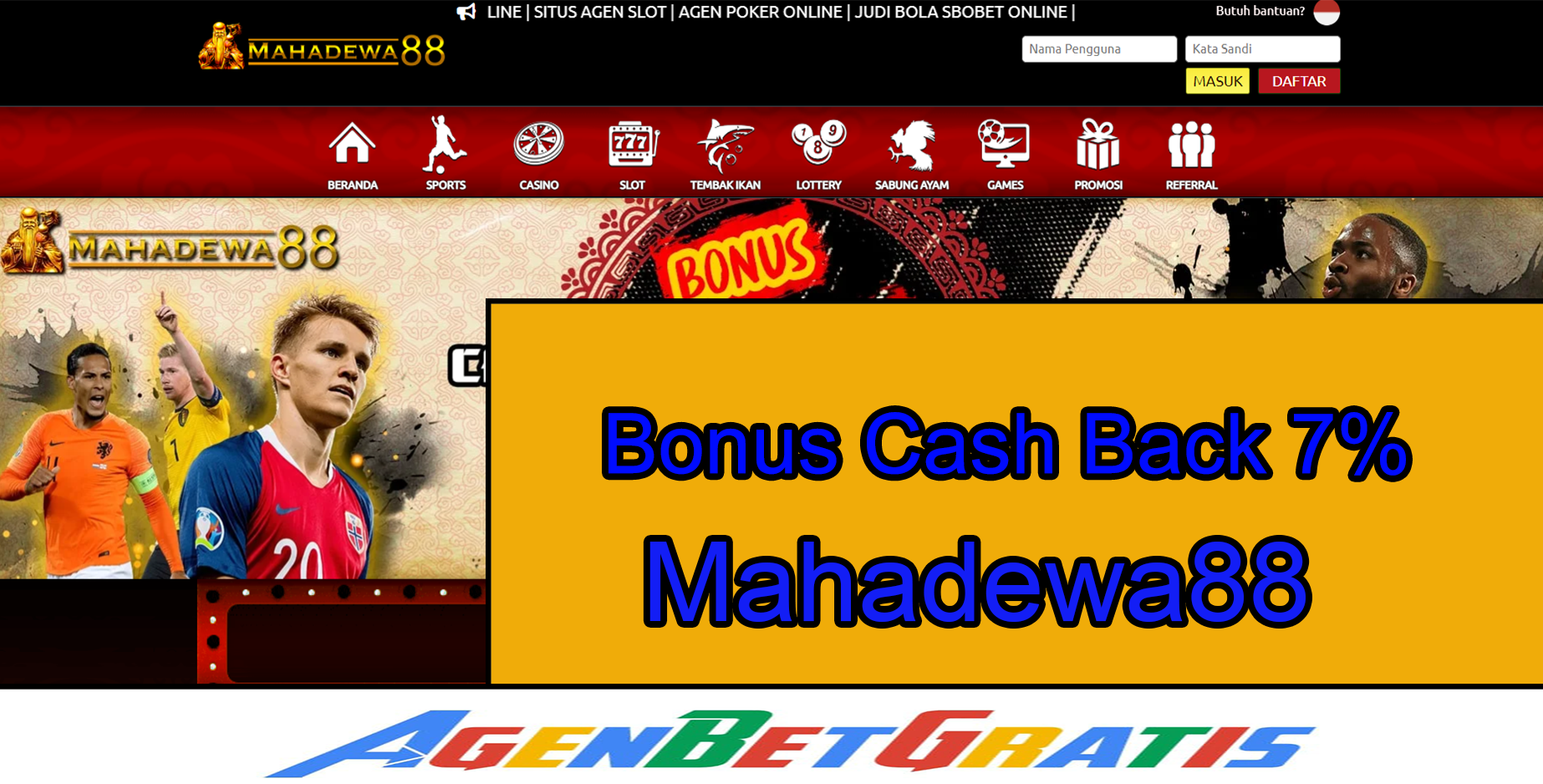 MAHADEWA88 - Bonus Freespin Beli 20%