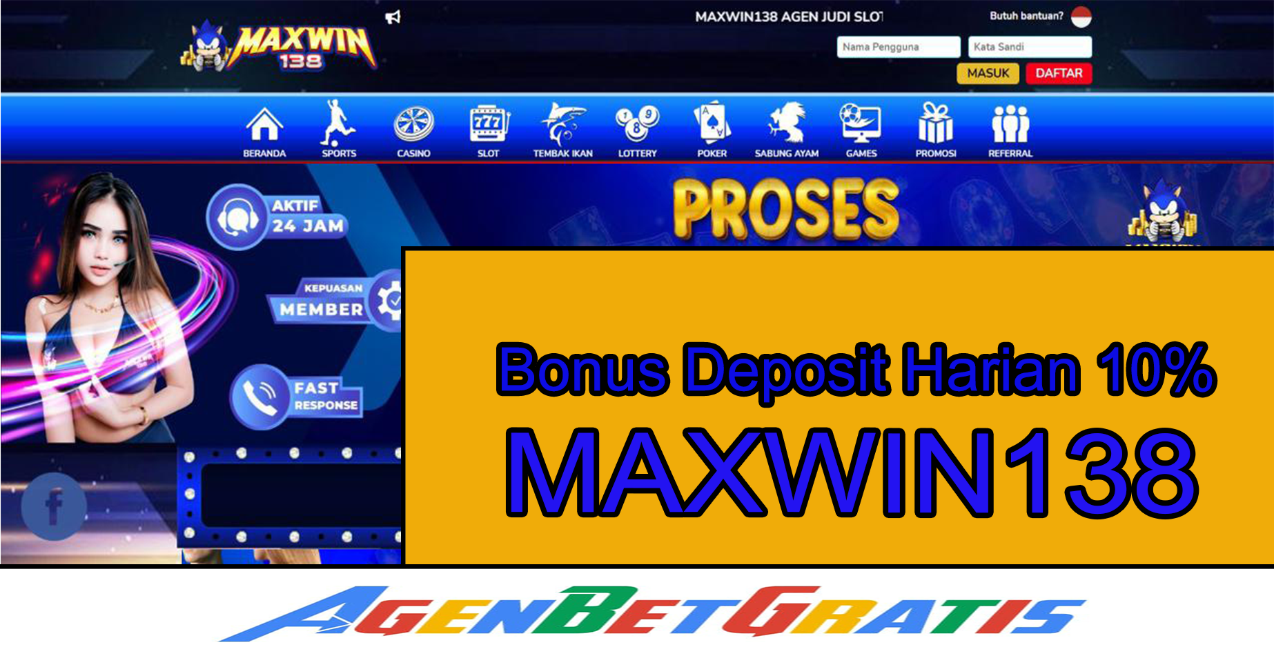 MAXWIN138 - Bonus Deposit Harian 10%