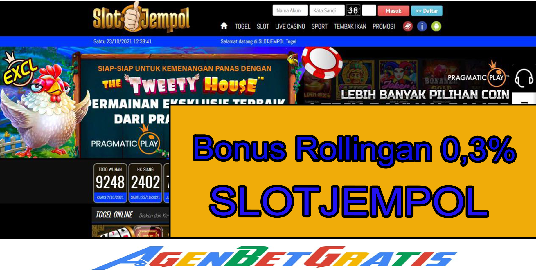 SLOTJEMPOL - Bonus Rollingan 0,3%