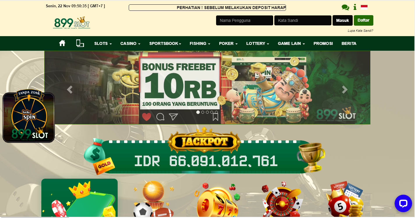 899Slot - Situs Slot, Lottery dan Casino Terpercaya