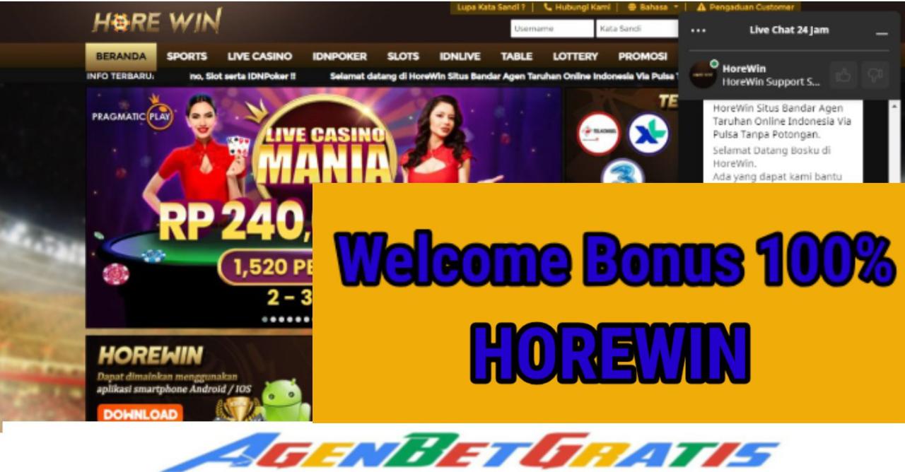 HOREWIN - Welcome Bonus 100%