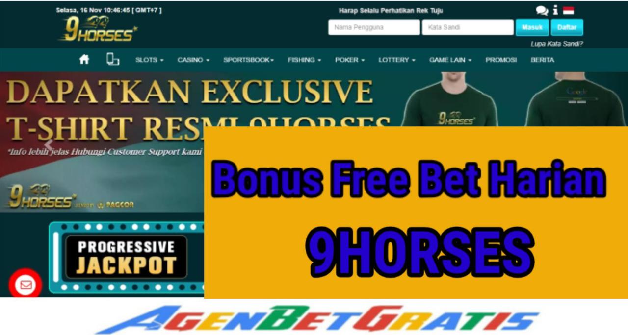 9HORSES - Bonus Free Bet Harian