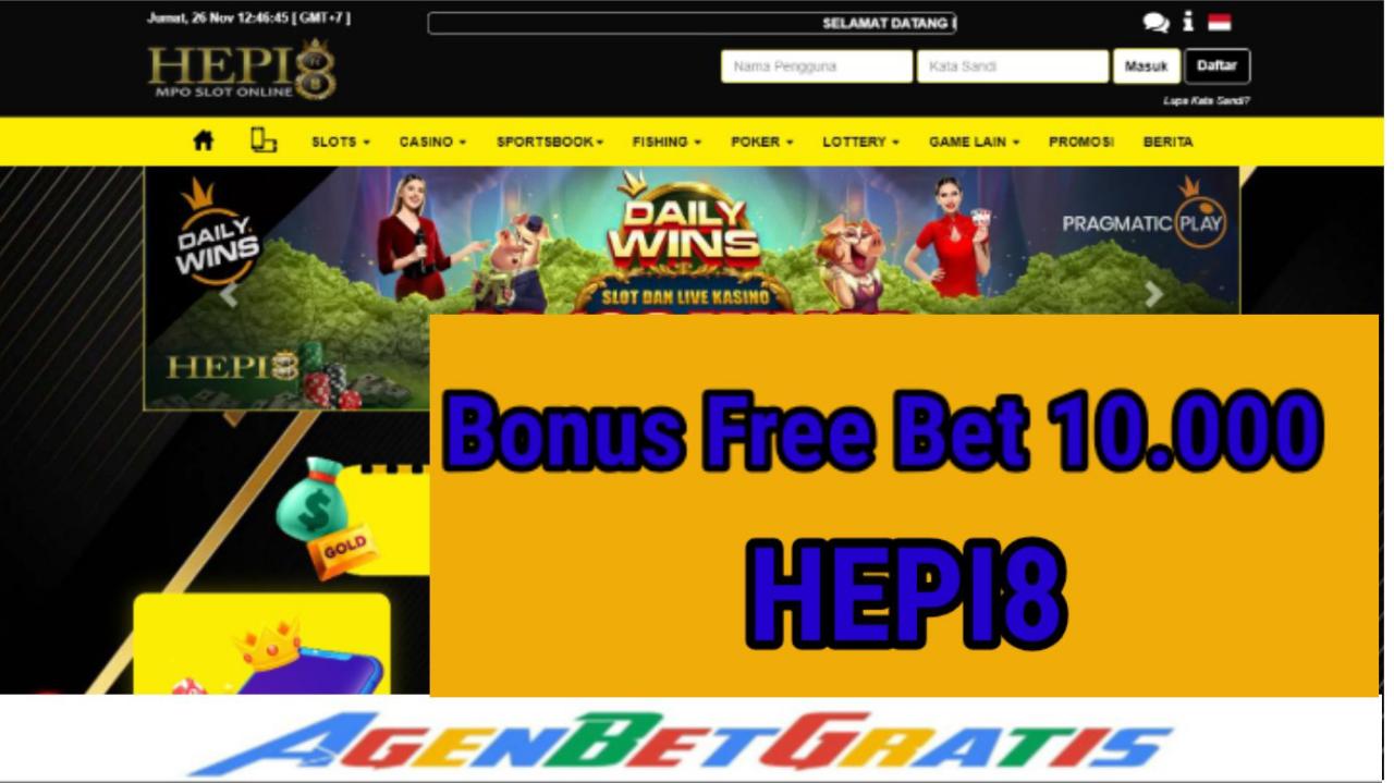 Hepi8 - Bonus Free Bet 10.000