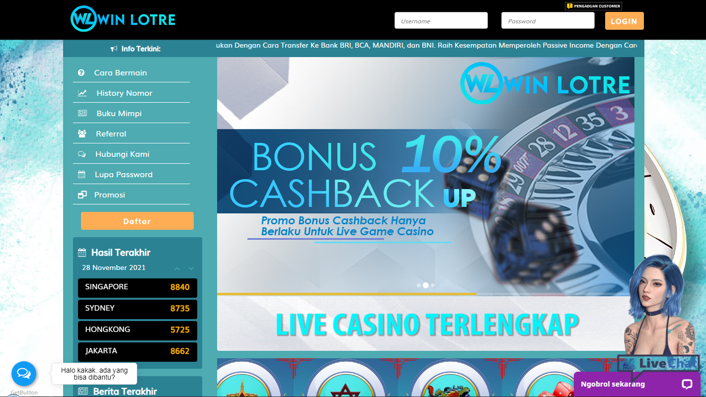 WinLotre - Situs Slot, dan Situs Live Casino Terpercaya