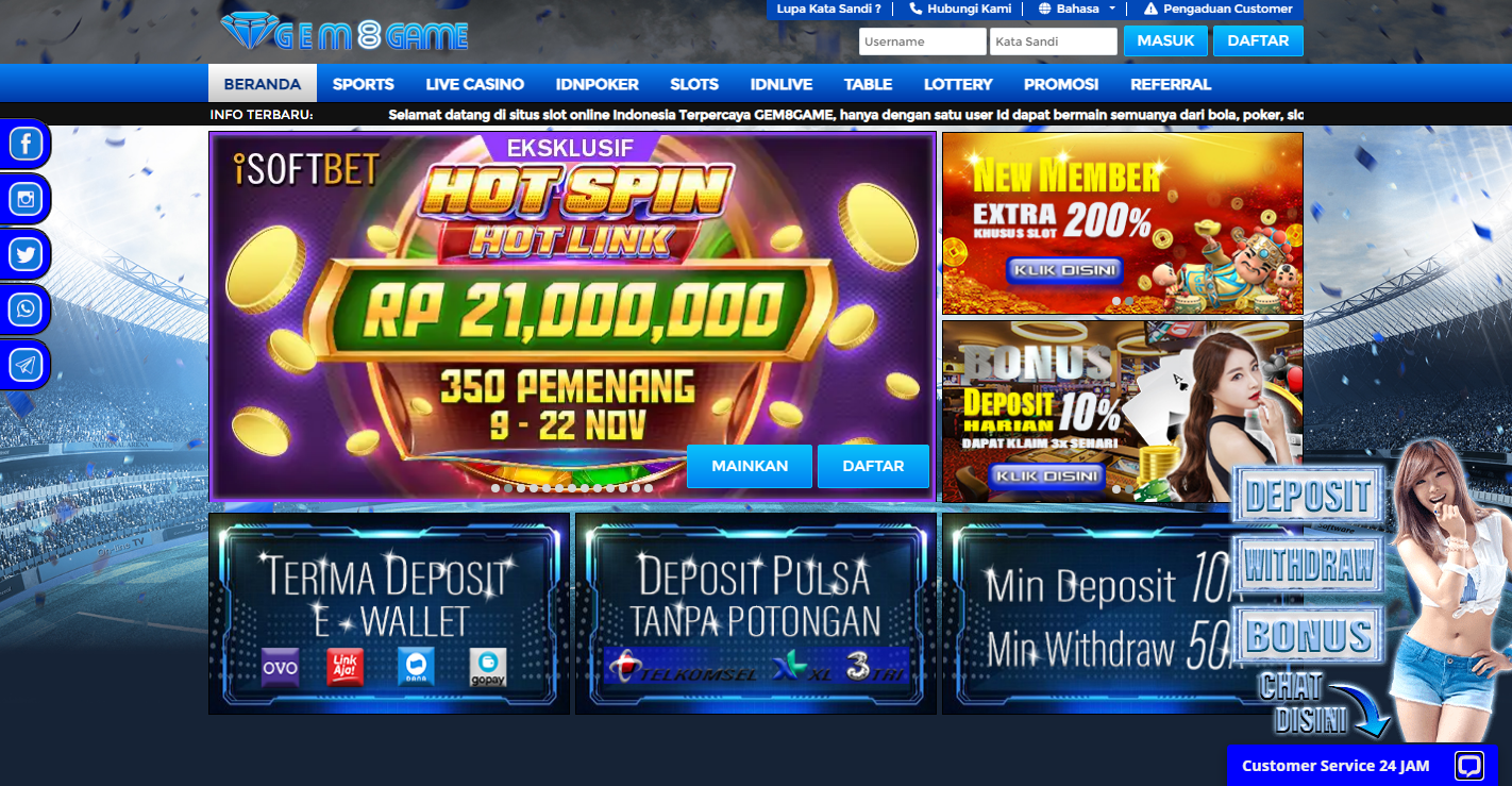 GEM8GAME- Situs Judi Slot & Situs Casino Online Terpercaya