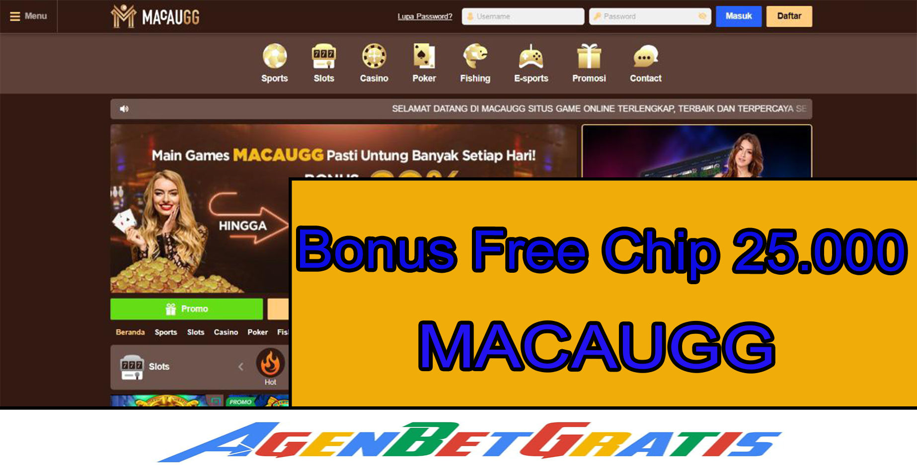 MACAUGG - Bonus Free Chip 25.000