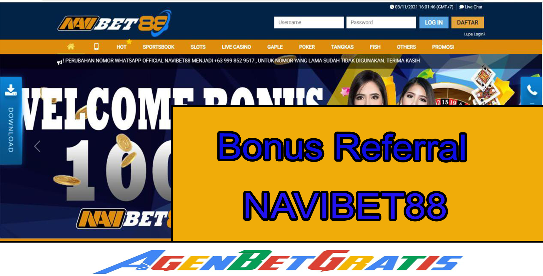 NAVIBET88 - Bonus Referral