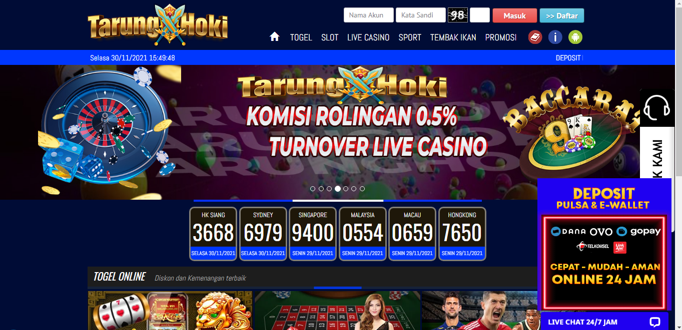 TarungHoki - Situs Judi Slot & Situs Sportsbook Online Terpercaya