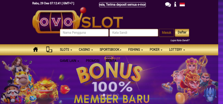 OvoSlot - Situs Slot, Dan Situs Sportsbook Terpercaya