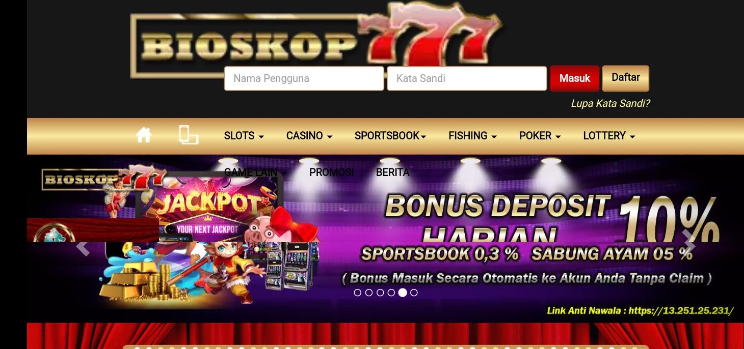 Bioskop777  - Situs Slot, dan Situs Lottery Terpercaya