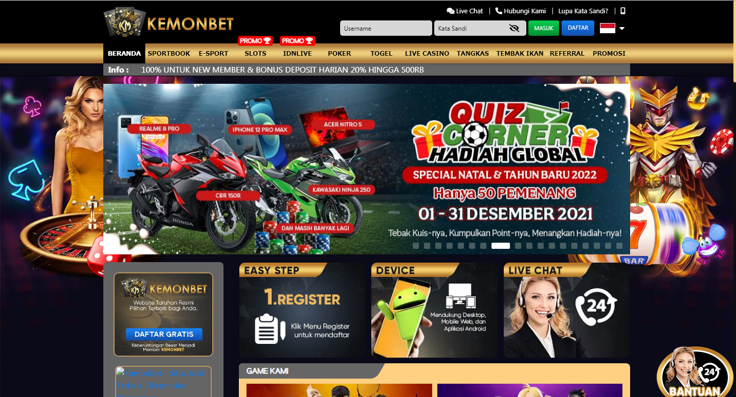 KemonBet - Situs Slot, dan Situs E-Sport Terpercaya