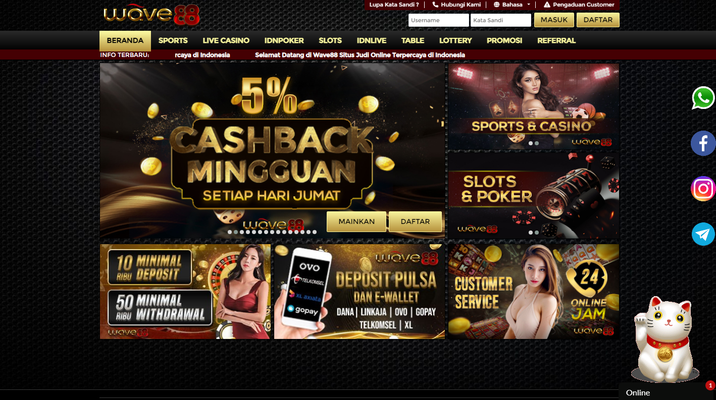 Wave88 - Situs Judi Slot & Poker Online Terpercaya