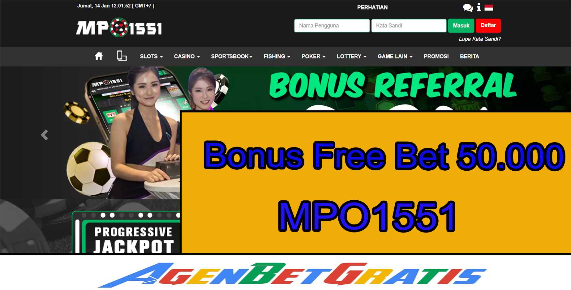 MPO1551 - Bonus Free Bet 50.000