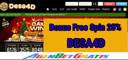 Desa4D - Bonus Free Spin 25%