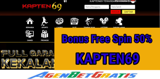 Kapten69 - Bonus Free Spin 50%