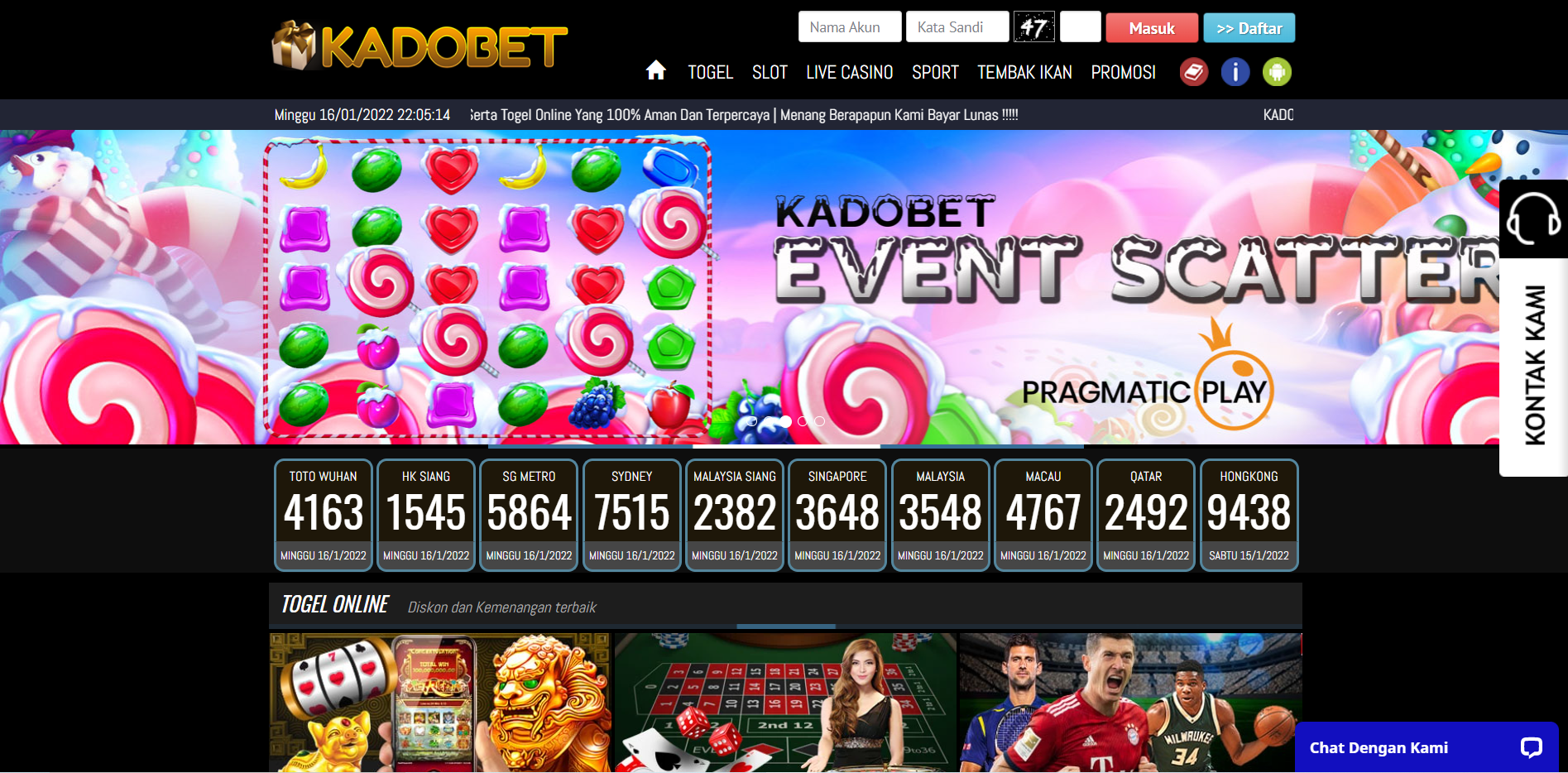 KadoBet - Situs Slot, Dan Situs Sportsbook Terpercaya