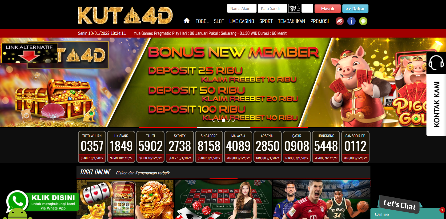 Kuta4D - Situs Slot, dan Situs Togel Terpercaya