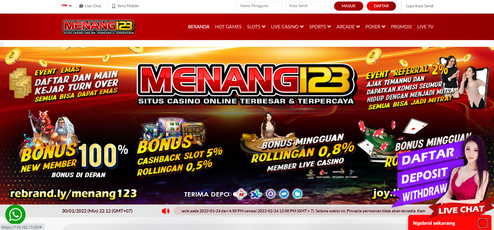 MENANG123 - Situs Slot, dan Situs Poker Terpercaya