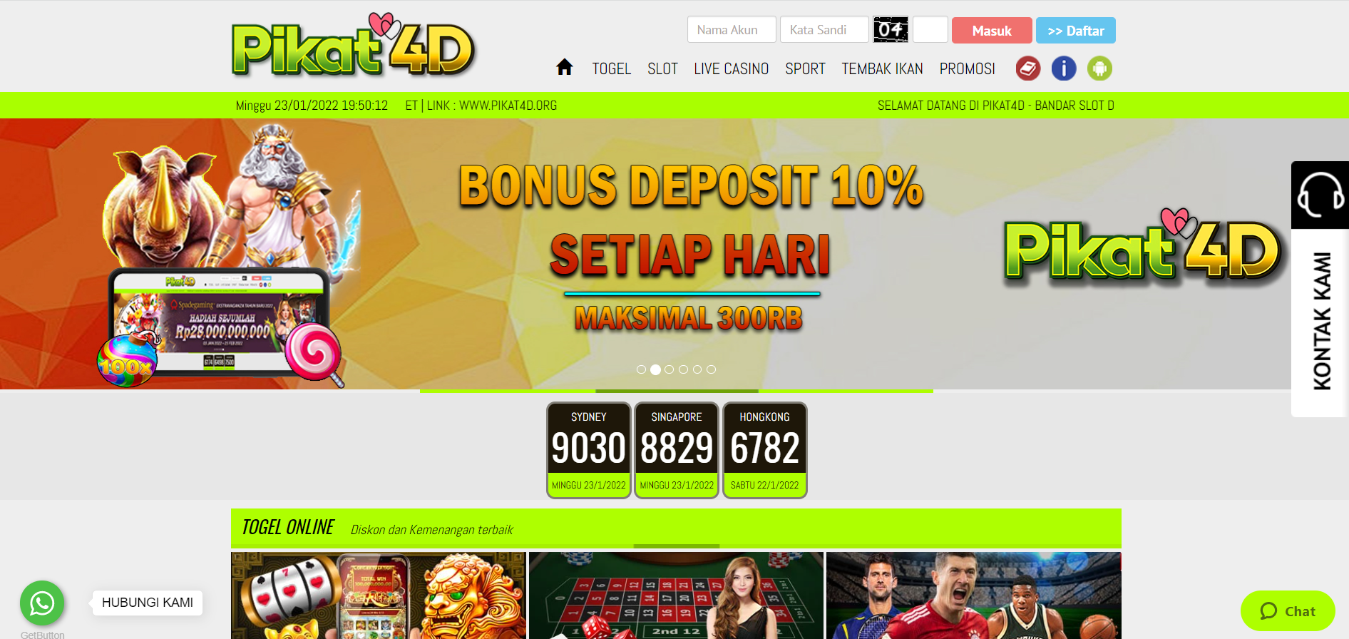Pikat4D - Situs Judi Slot & Casino Terpercaya