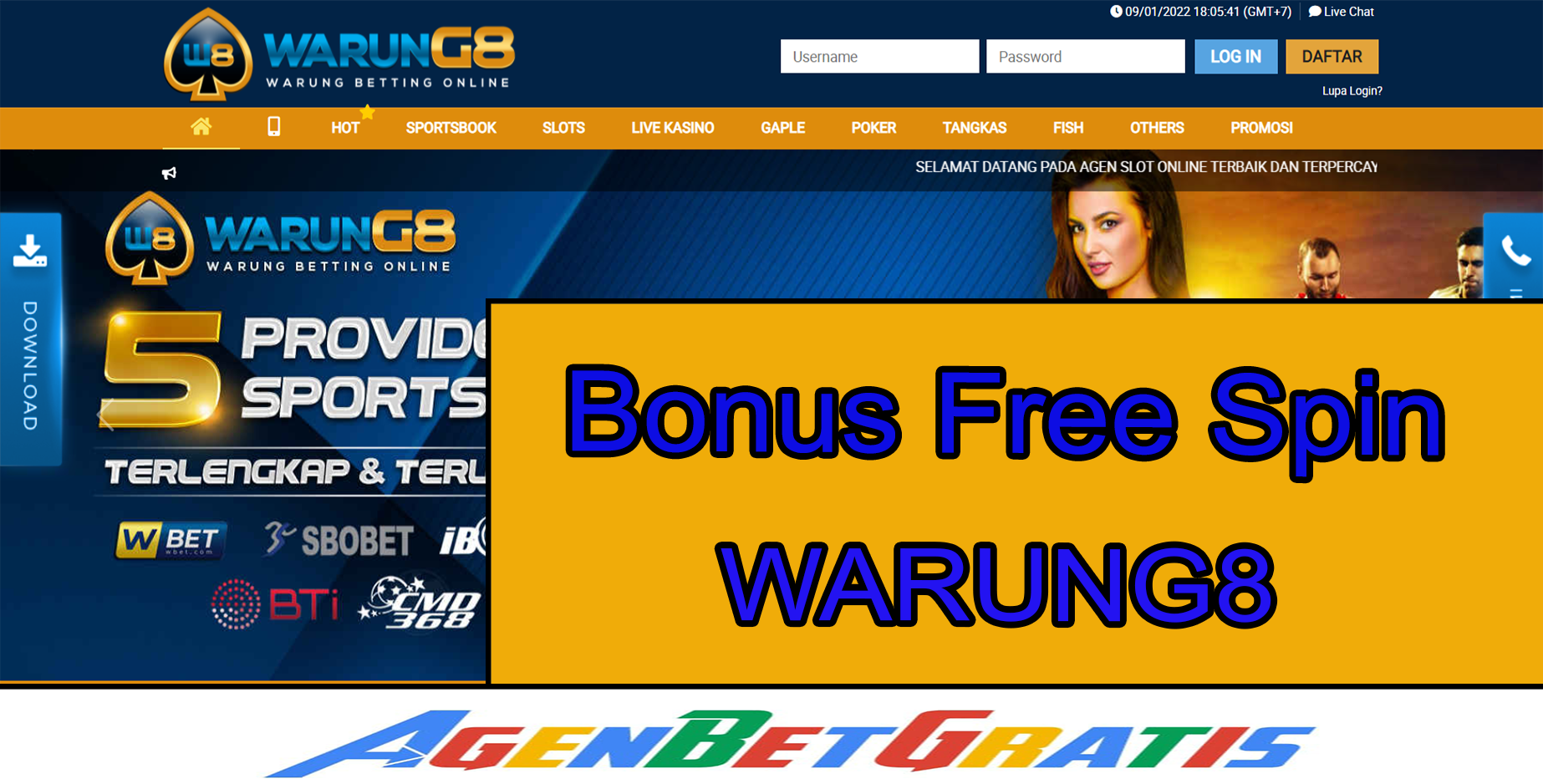 Warung8 - Bonus Free Spin