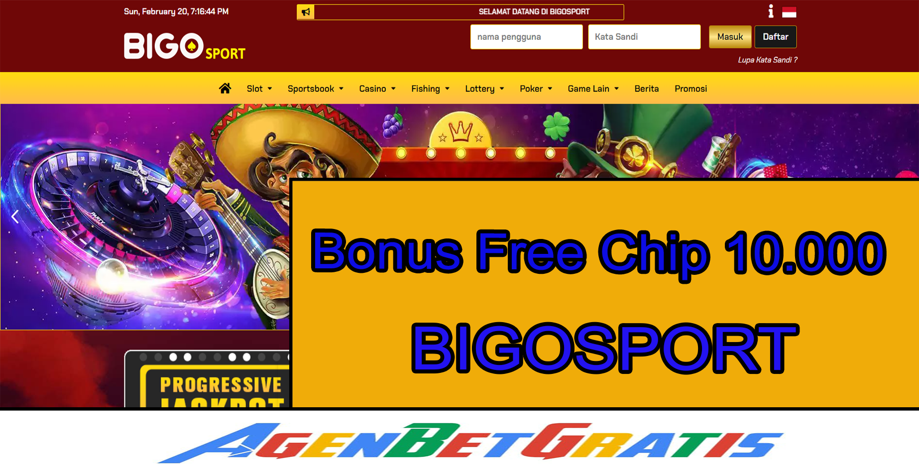 BIGOSPORT - Bonus FreeChip 10.000