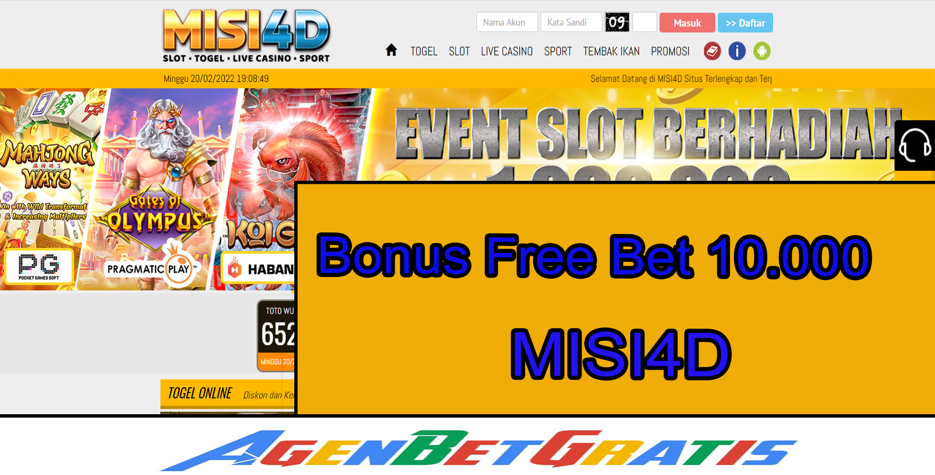 MISI4D - Bonus FreeBet 10.000