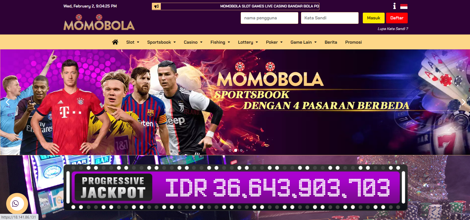 MOMOBOLA - Situs Slot, Dan Situs Sportsbook Terpercaya