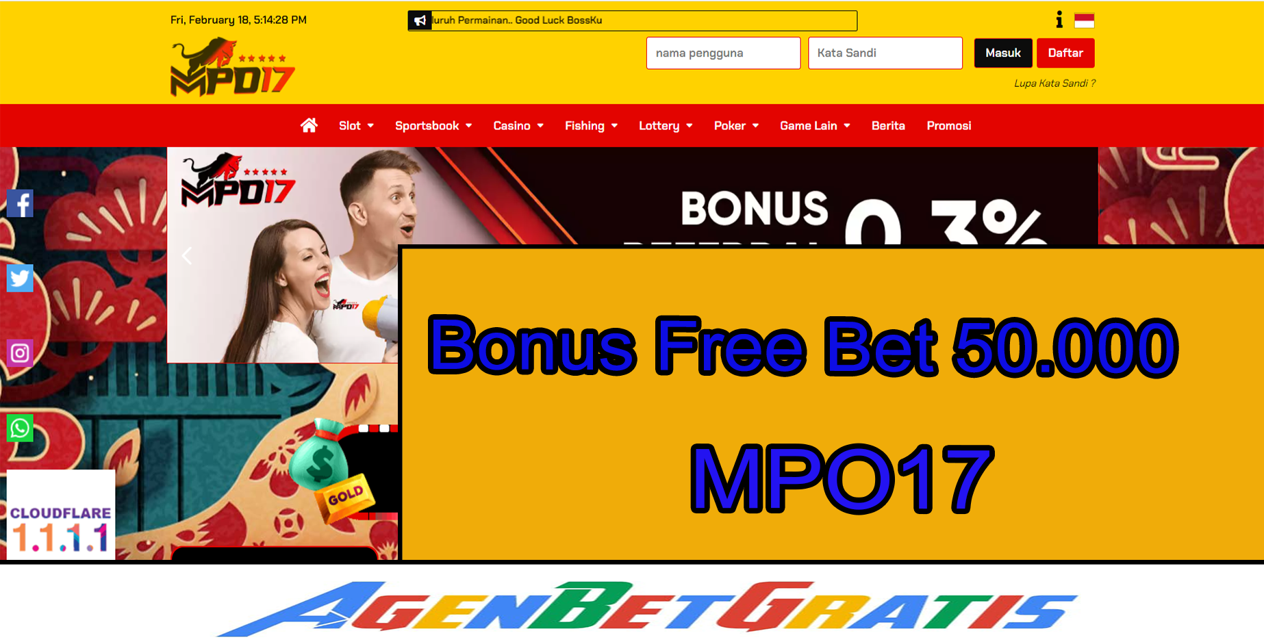 MPO17 - Bonus FreeBet 50.000