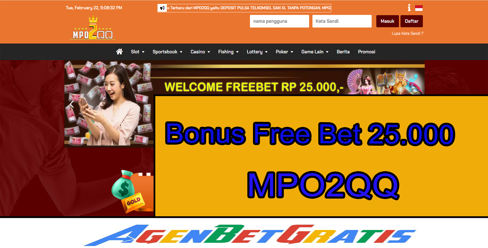 MPO2QQ  - Bonus FreeBet 25.000