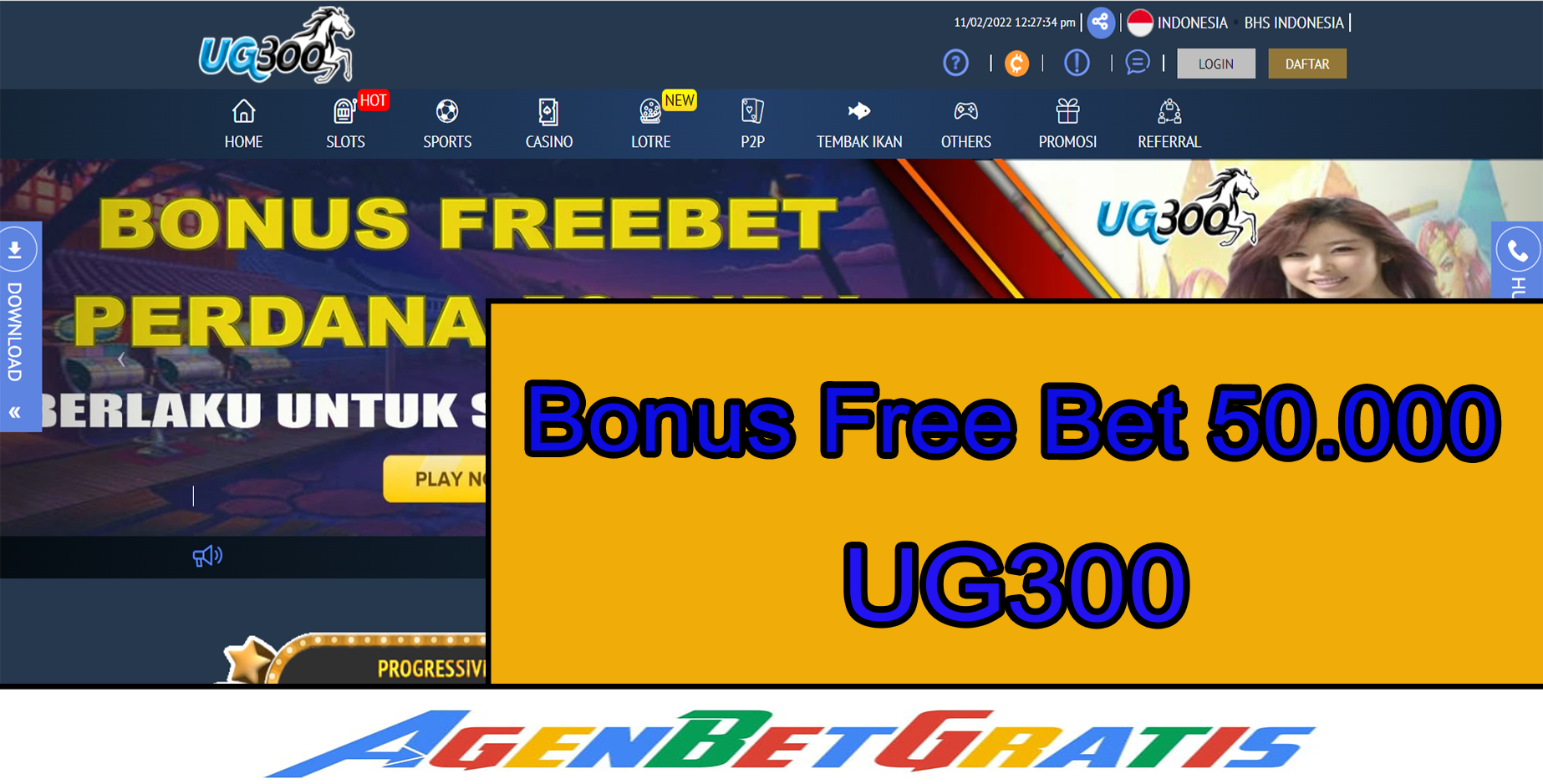 UG300 - Bonus FreeBet 50.000