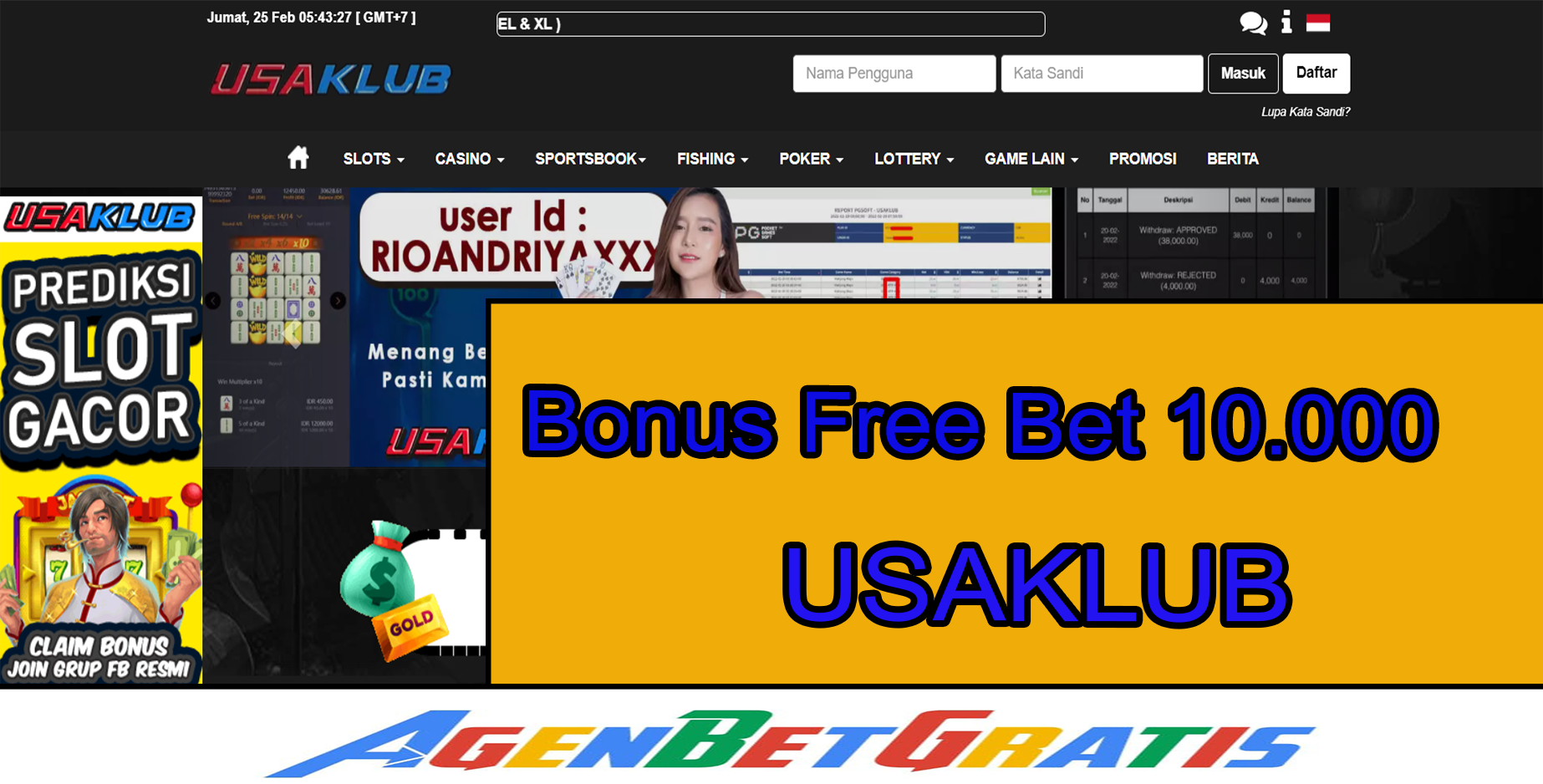 USAKLUB- Bonus FreeBet 10.000