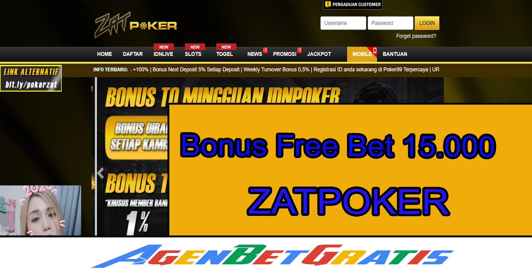 ZATPOKER - Bonus FreeBet 15.000