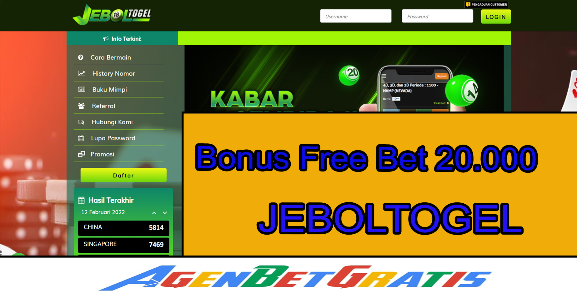 GOBANBET - Bonus FreeBet 10.000