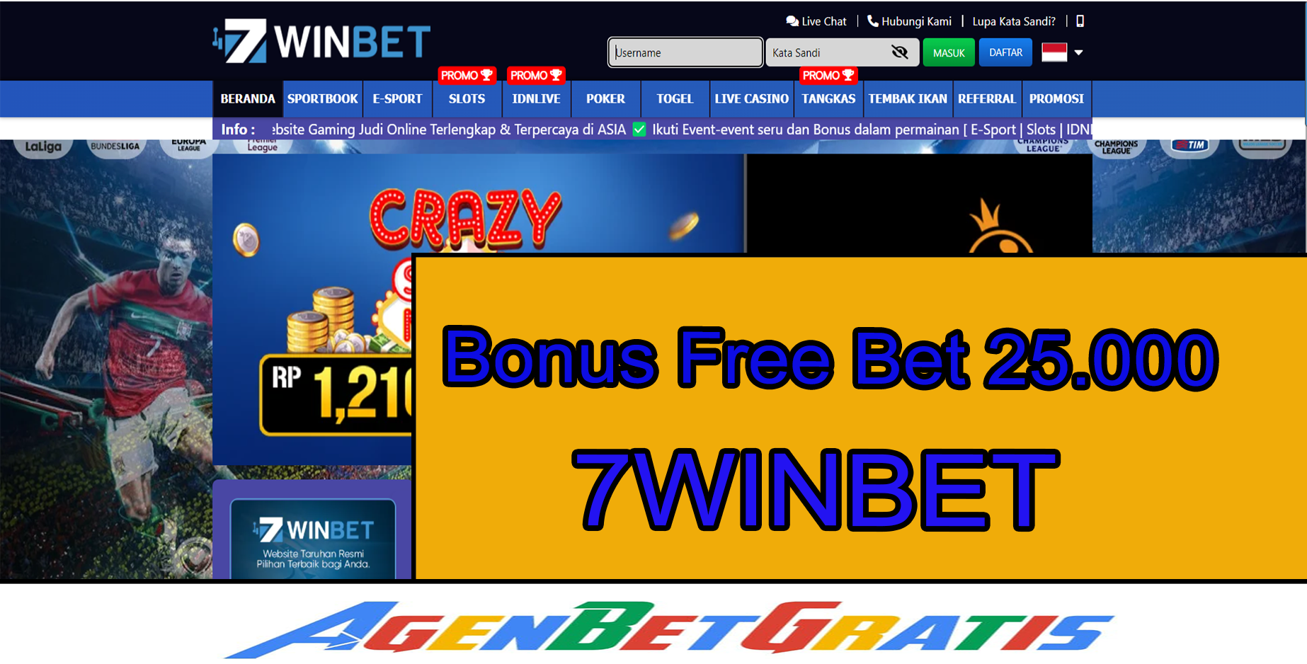 7WINBET - Bonus FreeBet 25.000