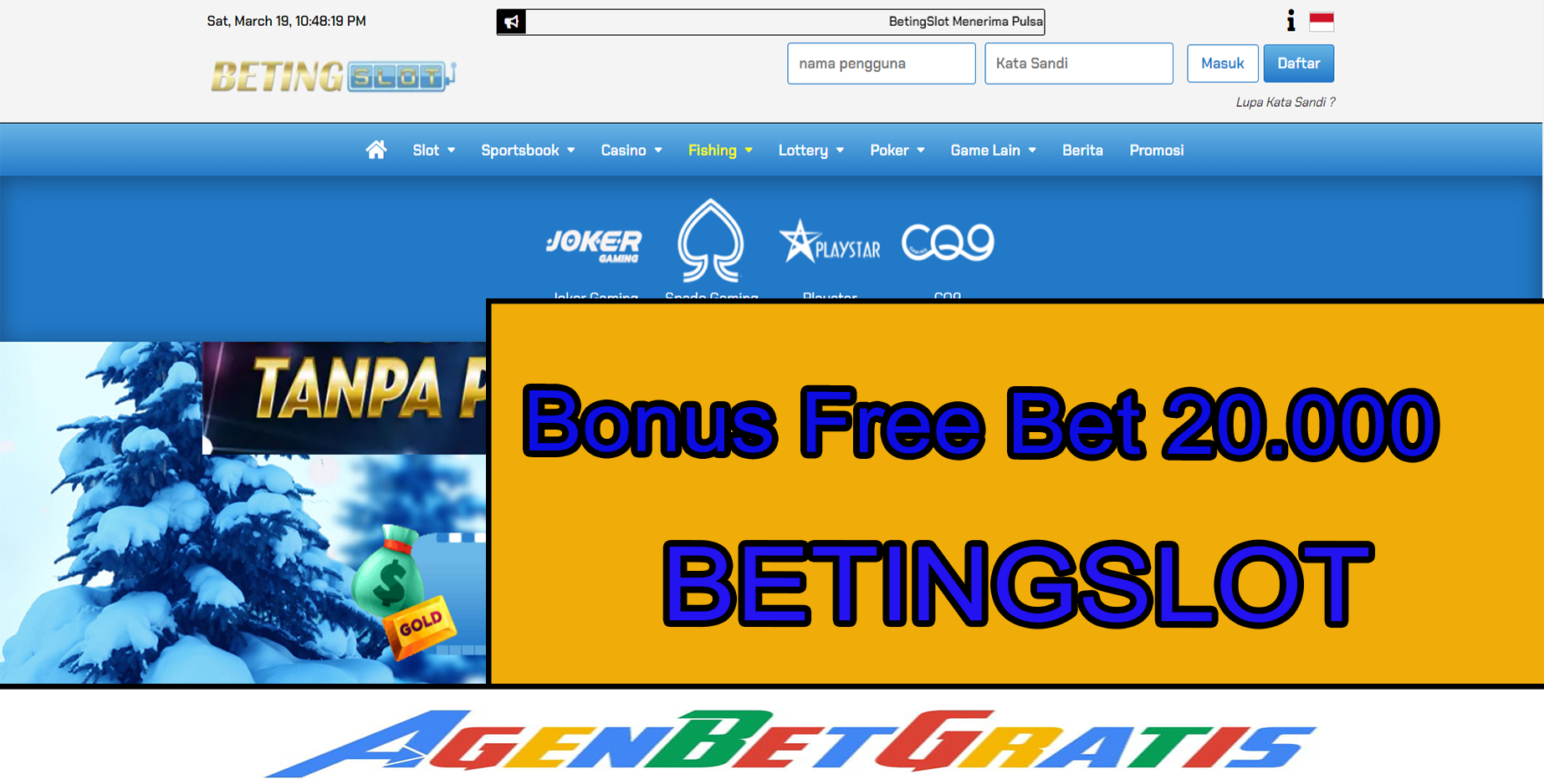 BETINGSLOT - Bonus FreeBet 20.000