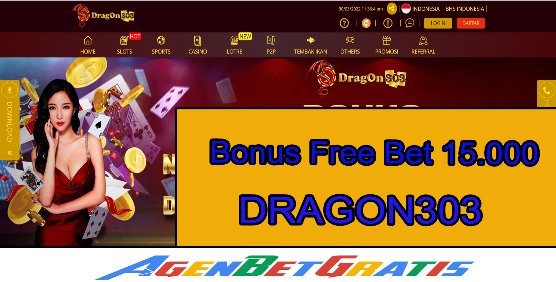 DRAGON303 - Bonus FreeBet 15.000