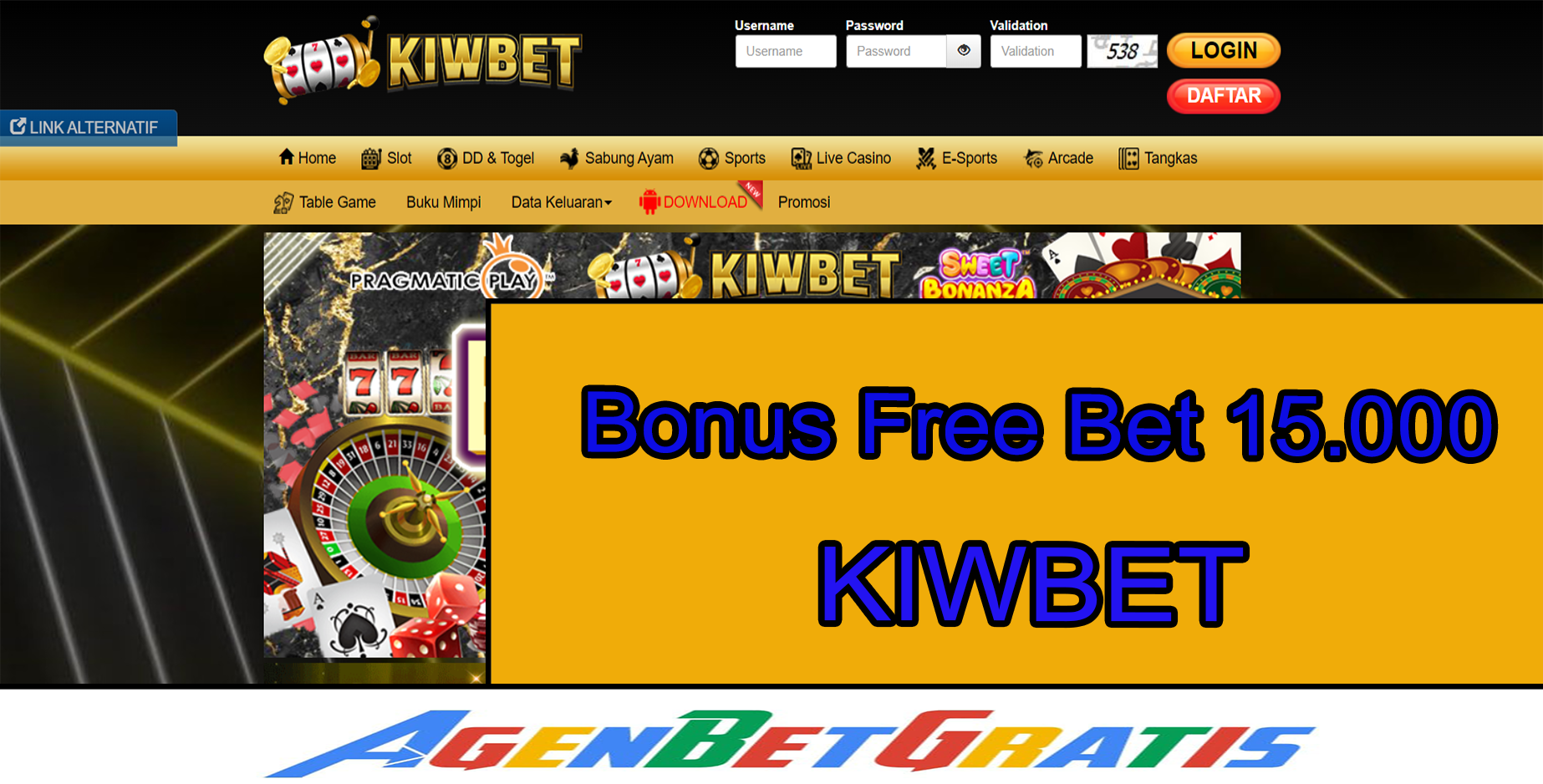 KIWBET - Bonus FreeBet 15.000