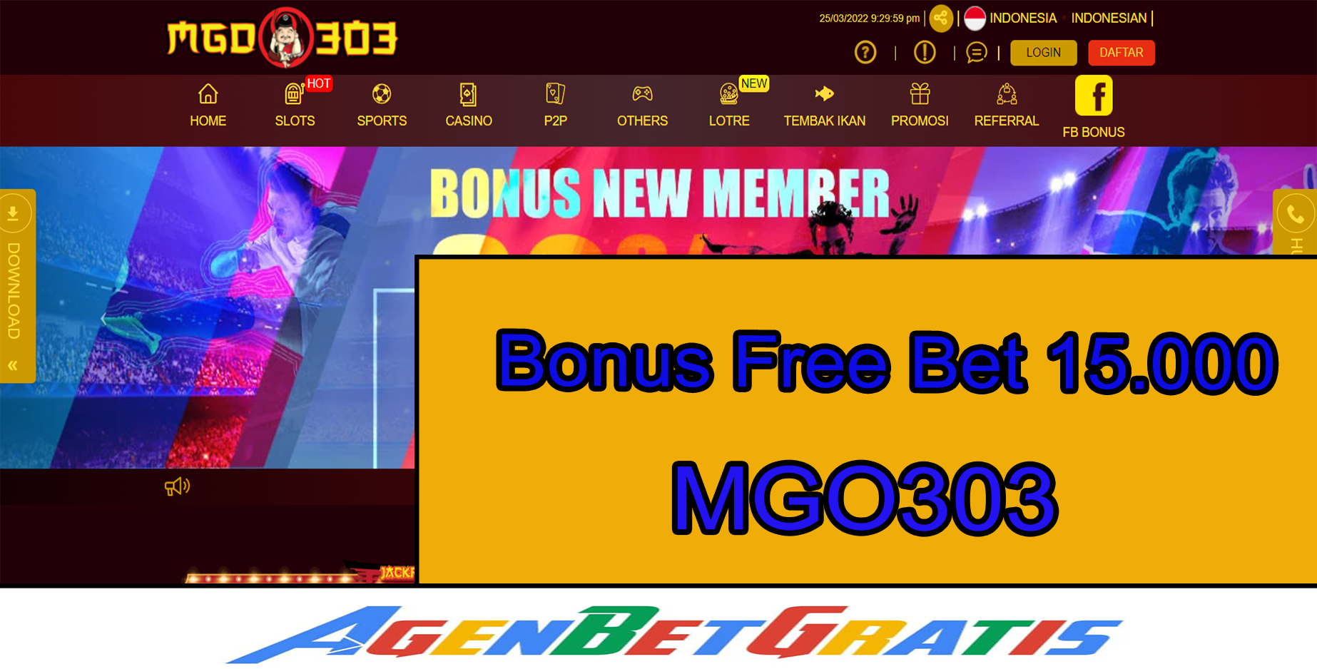 MGO303 - Bonus FreeBet 15.000