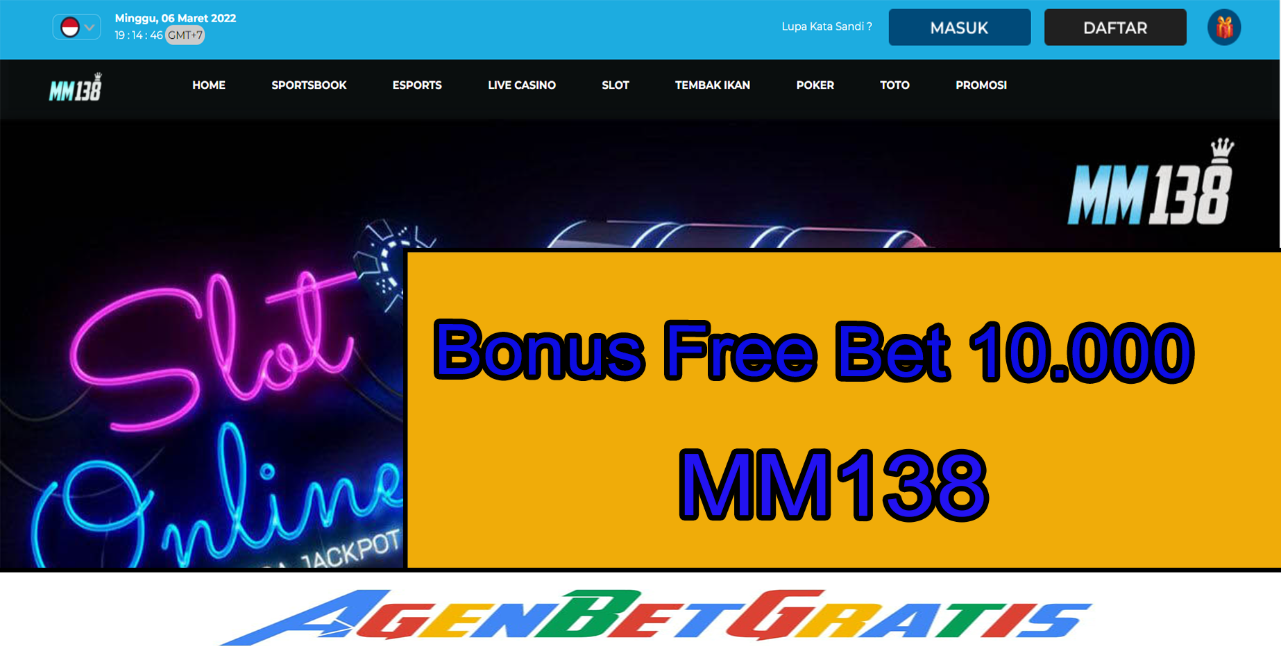 MM138 - Bonus FreeBet 10.000