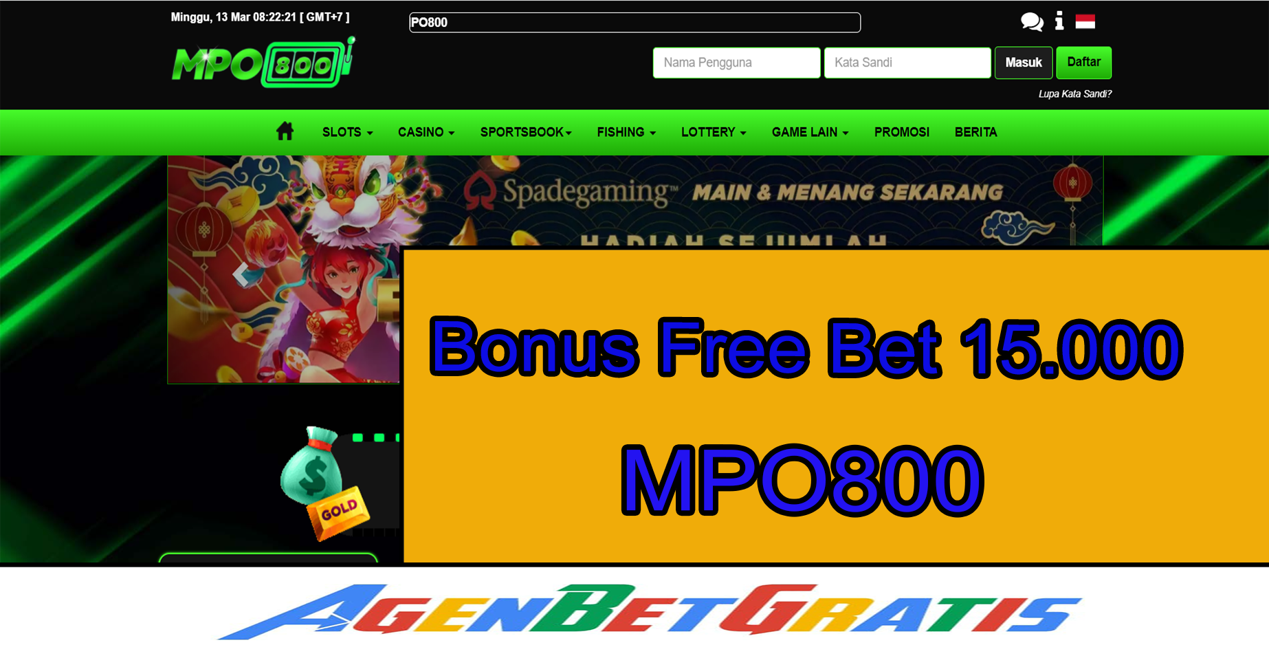 MPO800 - Bonus FreeBet 15.000