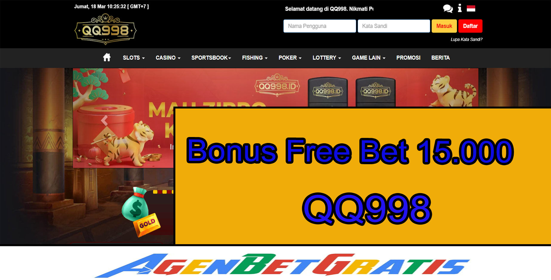 QQ998 - Bonus FreeBet 15.000