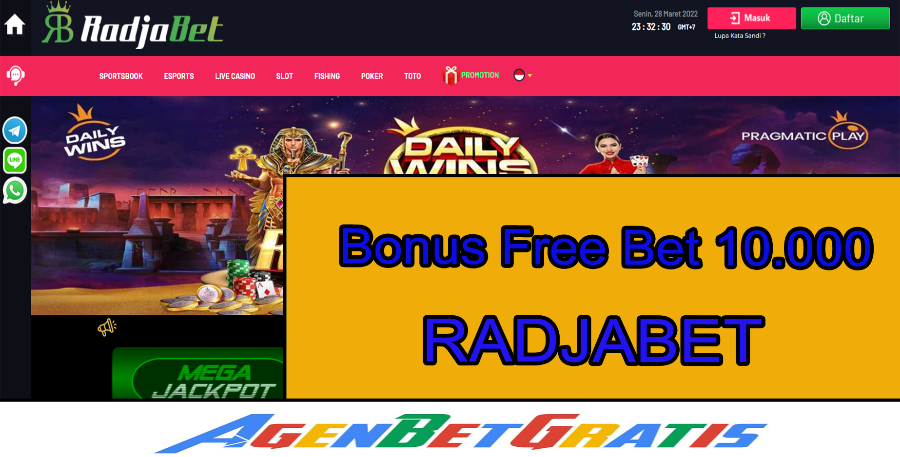 RADJABET - Bonus FreeBet 10.000