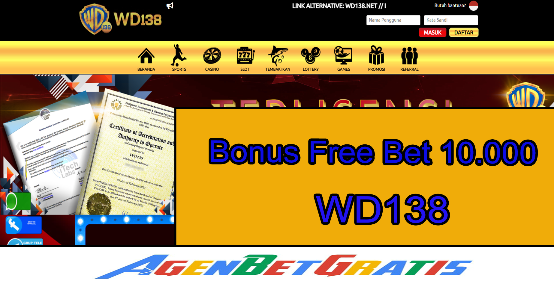 WD138 - Bonus FreeBet 10.000