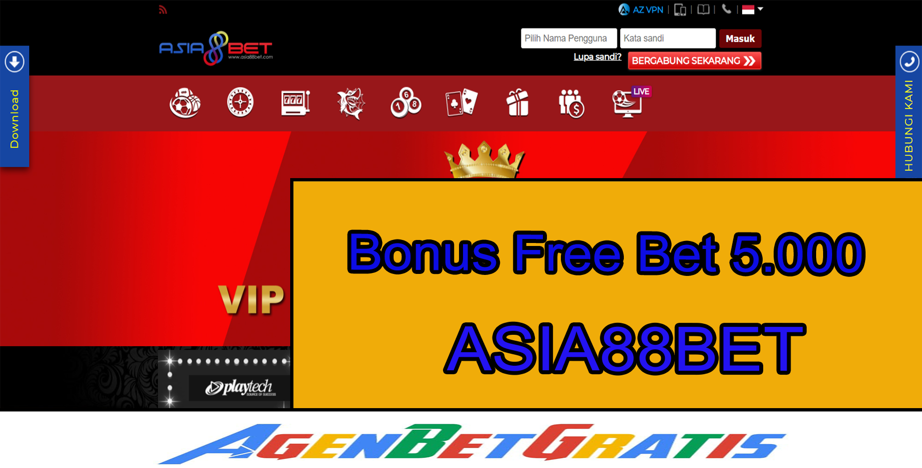 ASIA88BET - Bonus FreeBet 5.000