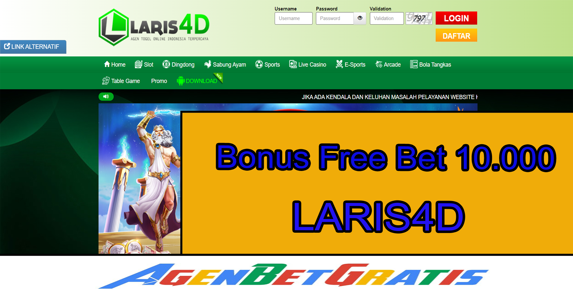 LARIS4D  - Bonus FreeBet 10.000